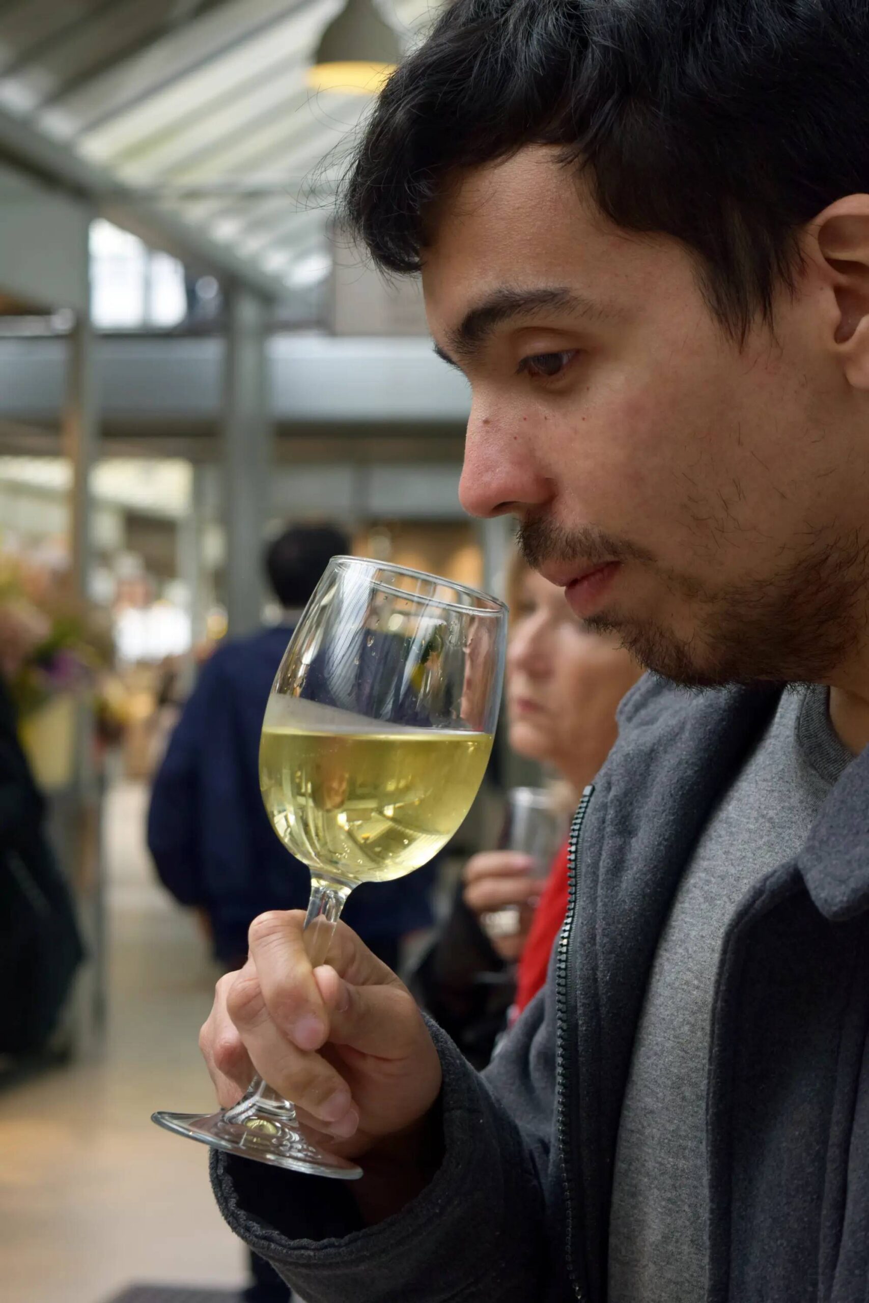 A man drinking Green Wine